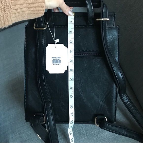 NWT Dusty Pink Vegan Leather Backpack Purse - Picture 5 of 8